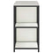vidaXL with Shelf with Storage with Door Adjustable 2 pcs White Cold-rolled steel