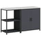 vidaXL with Shelf with Storage with Door Adjustable 2 pcs Anthracite Cold-rolled steel