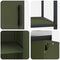 vidaXL with Shelf with Storage with Door Adjustable 2 pcs Olive Green Cold-rolled steel