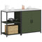 vidaXL with Shelf with Storage with Door Adjustable 2 pcs Olive Green Cold-rolled steel