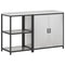 vidaXL with Shelf with Storage Adjustable 2 pcs Stainless steel
