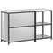 vidaXL with Shelf with Storage Adjustable 2 pcs Stainless steel