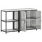 vidaXL with Shelf with Storage with Door Adjustable 2 pcs Galvanised steel