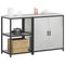 vidaXL with Shelf with Storage with Door Adjustable 2 pcs Galvanised steel