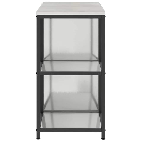 vidaXL with Shelf with Storage with Door Adjustable 2 pcs Galvanised steel