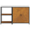 vidaXL with Shelf with Storage with Door Adjustable 2 pcs Rusty Weathering steel