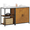 vidaXL with Shelf with Storage with Door Adjustable 2 pcs Rusty Weathering steel
