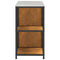 vidaXL with Shelf with Storage with Door Adjustable 2 pcs Rusty Weathering steel