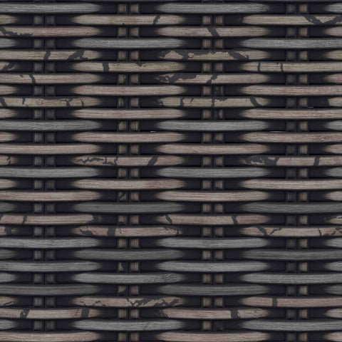 vidaXL Storage Bench with Cushion Black Wash 110 x 40 x 50 cm Rattan