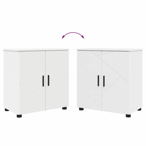 vidaXL Bathroom Furniture Set Wall-mounted 2 pcs White 61 x 35 x 64 cm