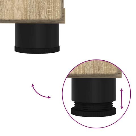 vidaXL Bathroom Furniture Set 2 pcs Sonoma oak 61 x 35 x 64 cm