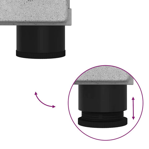 vidaXL Bathroom Furniture Set 2 pcs Concrete grey 61 x 35 x 64 cm