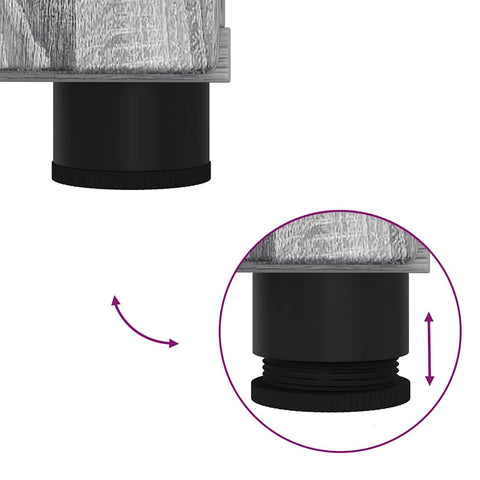 vidaXL Bathroom Furniture Set 2 pcs Grey sonoma 61 x 35 x 64 cm