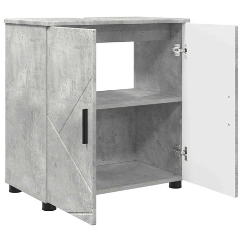 vidaXL Bathroom Furniture Set 3 pcs Concrete grey 61 x 35 x 64 cm