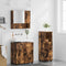 vidaXL Bathroom Furniture Set 3 pcs Smoked oak 61 x 35 x 64 cm