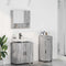 vidaXL Bathroom Furniture Set 3 pcs Grey sonoma 61 x 35 x 64 cm