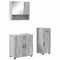 vidaXL Bathroom Furniture Set 3 pcs Grey sonoma 61 x 35 x 64 cm