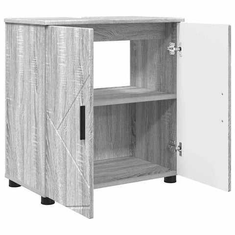 vidaXL Bathroom Furniture Set 3 pcs Grey sonoma 61 x 35 x 64 cm