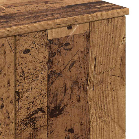 vidaXL Bathroom Furniture Set with Door 3 pcs Old wood 61 x 35 x 64 cm