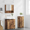 vidaXL Bathroom Furniture Set with Door 3 pcs Old wood 61 x 35 x 64 cm