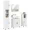 vidaXL Bathroom Furniture Set Wall-mounted 4 pcs White 61 x 35 x 64 cm