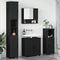 vidaXL Bathroom Furniture Set Wall-mounted 4 pcs Black 61 x 35 x 64 cm