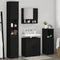 vidaXL Bathroom Furniture Set Wall-mounted 4 pcs Black 61 x 35 x 64 cm