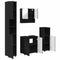 vidaXL Bathroom Furniture Set Wall-mounted 4 pcs Black 61 x 35 x 64 cm