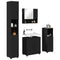 vidaXL Bathroom Furniture Set Wall-mounted 4 pcs Black 61 x 35 x 64 cm