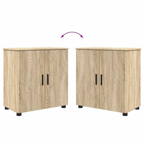 vidaXL Bathroom Furniture Set 4 pcs Sonoma oak 61 x 35 x 64 cm