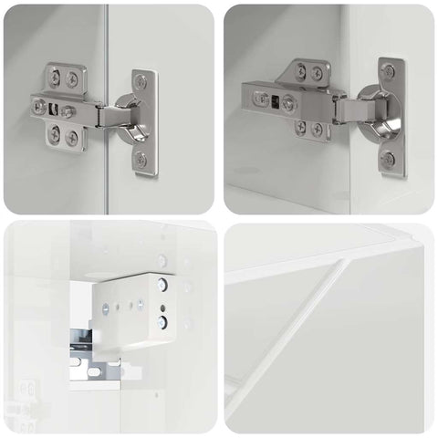 vidaXL Bathroom Furniture Set 4 pcs High gloss white 61 x 35 x 64 cm