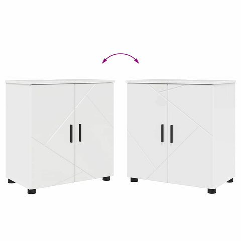 vidaXL Bathroom Furniture Set 4 pcs High gloss white 61 x 35 x 64 cm