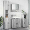 vidaXL Bathroom Furniture Set 4 pcs Grey sonoma 61 x 35 x 64 cm