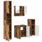 vidaXL Bathroom Furniture Set with Door 4 pcs Old wood 61 x 35 x 64 cm