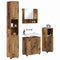 vidaXL Bathroom Furniture Set with Door 4 pcs Old wood 61 x 35 x 64 cm