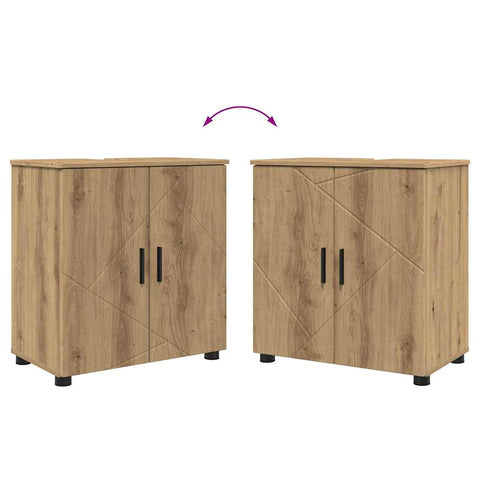 vidaXL Bathroom Furniture Set 4 pcs Artisan oak 61 x 35 x 64 cm