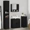 vidaXL Bathroom Furniture Set with Drawer 4 pcs Black 61 x 35 x 64 cm