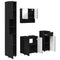 vidaXL Bathroom Furniture Set with Drawer 4 pcs Black 61 x 35 x 64 cm