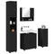 vidaXL Bathroom Furniture Set with Drawer 4 pcs Black 61 x 35 x 64 cm