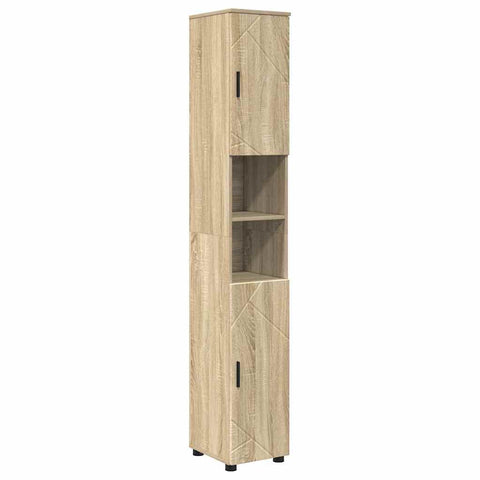 vidaXL Bathroom Furniture Set 4 pcs Sonoma oak 61 x 35 x 64 cm