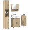 vidaXL Bathroom Furniture Set 4 pcs Sonoma oak 61 x 35 x 64 cm