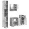 vidaXL Bathroom Furniture Set 4 pcs Concrete grey 61 x 35 x 64 cm