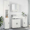 vidaXL Bathroom Furniture Set 4 pcs High gloss white 61 x 35 x 64 cm