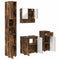vidaXL Bathroom Furniture Set 4 pcs Smoked oak 61 x 35 x 64 cm