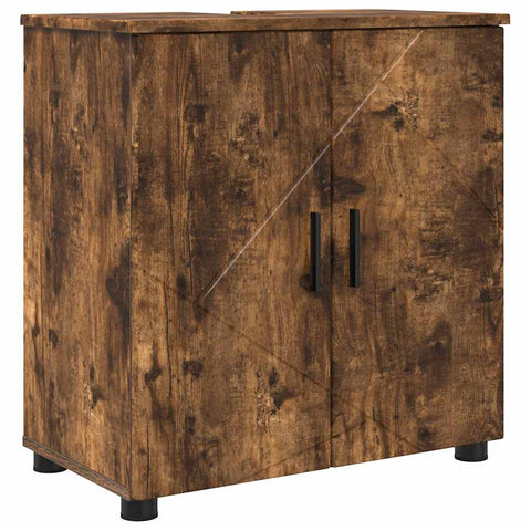 vidaXL Bathroom Furniture Set 4 pcs Smoked oak 61 x 35 x 64 cm
