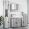 vidaXL Bathroom Furniture Set 4 pcs Grey sonoma 61 x 35 x 64 cm