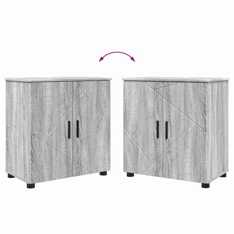 vidaXL Bathroom Furniture Set 4 pcs Grey sonoma 61 x 35 x 64 cm