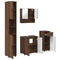 vidaXL Bathroom Furniture Set 4 pcs Brown oak 61 x 35 x 64 cm