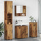 vidaXL Bathroom Furniture Set with Door 4 pcs Old wood 61 x 35 x 64 cm