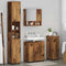 vidaXL Bathroom Furniture Set with Door 4 pcs Old wood 61 x 35 x 64 cm